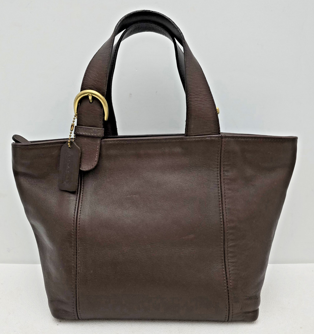 Authentic COACH Waverly Bag 4133 Mahogany Dark Brown Leather Satchel Tote 1990s